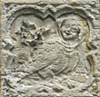 Panel 14:04 - Bird with grinning woman's veiled head, standing in front of a tree